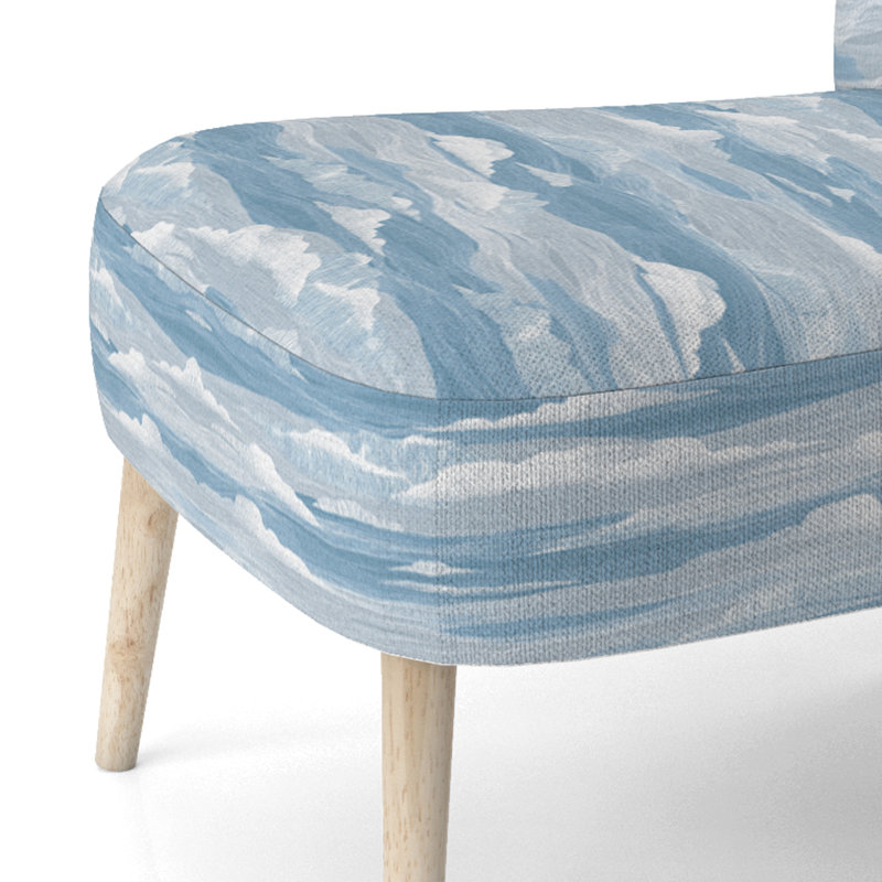 Chaise rembourrée Abstract, Chaise d'appoint sans accoudoirs