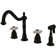 Heritage Double Handle Widespread Kitchen Faucet with Porcelain Cross Handle