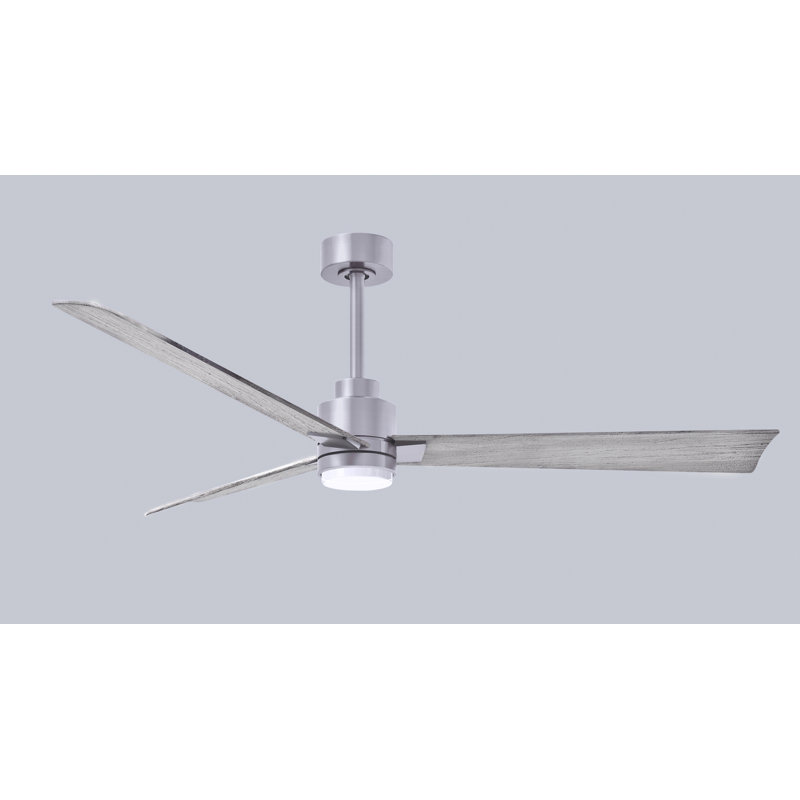 Alessandra Ceiling Fan, Barnwood Tone, Brushed Nickel, 56"
