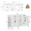 Meuble-lavabo double 60 po avec plateau en marbre Dayan-2129283015