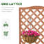 Adyline Wooden Planter with Trellis for Garden 76 x 36 x 170 cm Brown