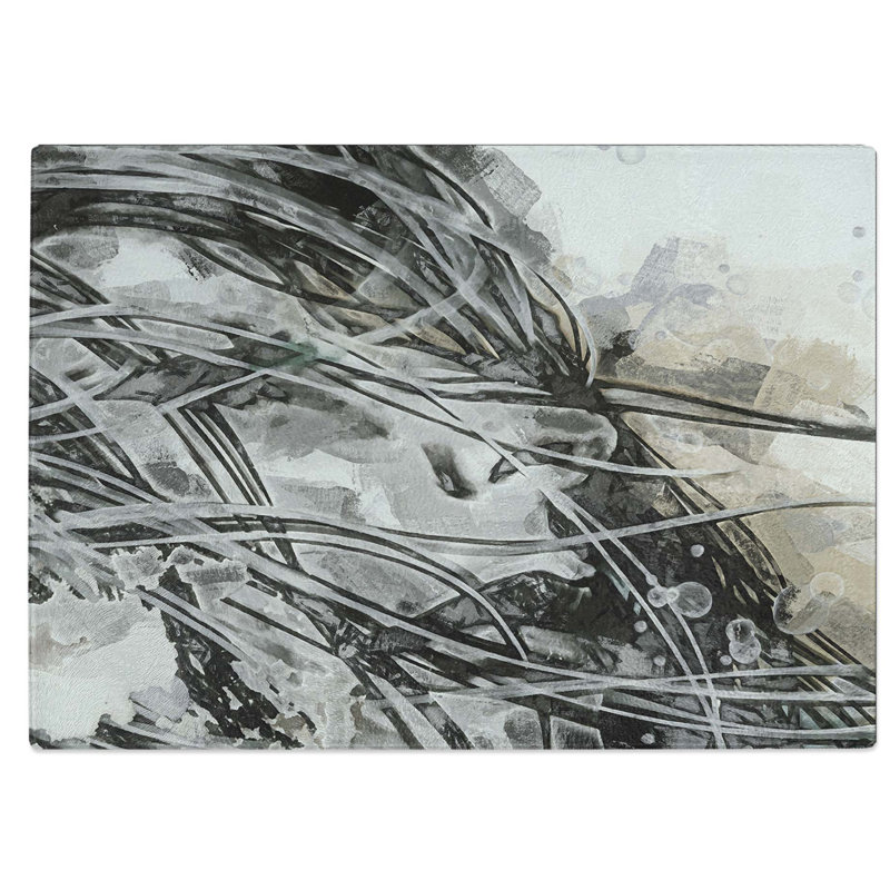 Glass Graffiti Art in Abstract Chopping Board, 39 cm W x 28.5 cm L