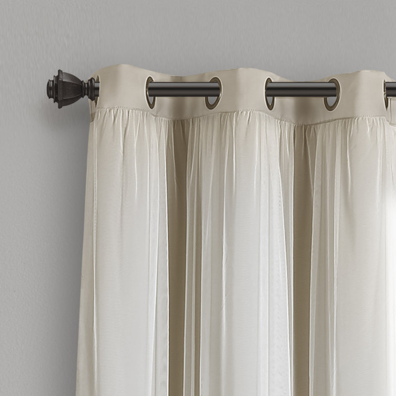 Blackout Curtain Pair, 38"W x 63"L, Wheat