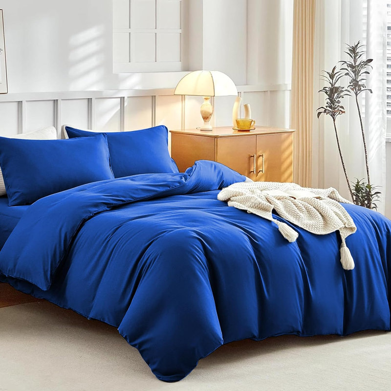 Microfiber Solid Colour Duvet Cover Set