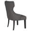Chaise de salle à manger rembourrée à dossier tonneau avec capitonnage à boutons et capitonnage 1 pièce Modern-1818870653-1818870654