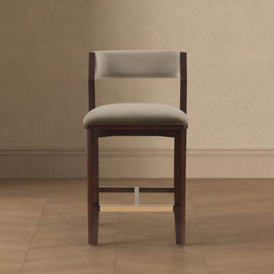 Tabouret de comptoir rembourré en velours Patricia