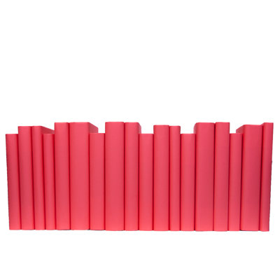 Decorative Books - Raspberry Blush Paper Wrapped Books - Pink Books By The Foot