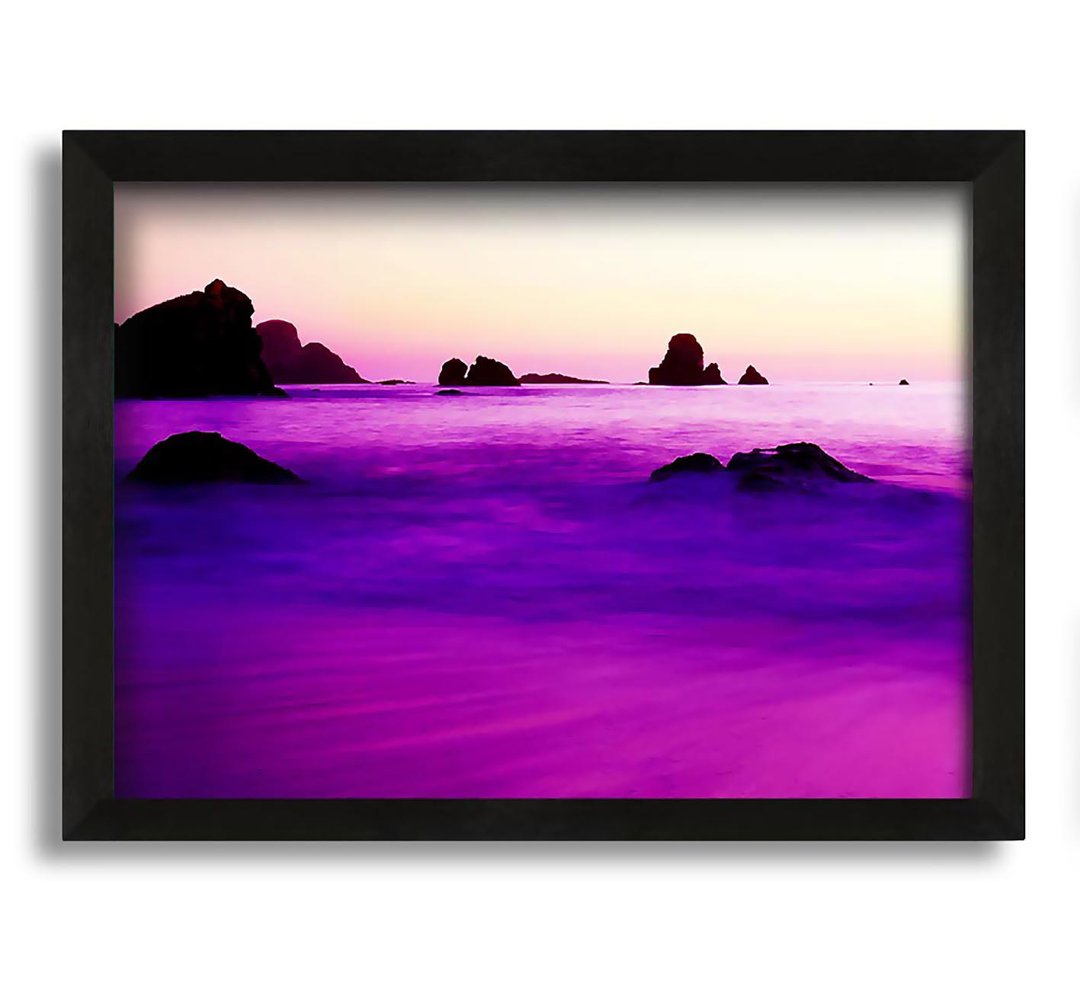 Gerahmtes Leinwandbild Purple Mist Of The Ocean