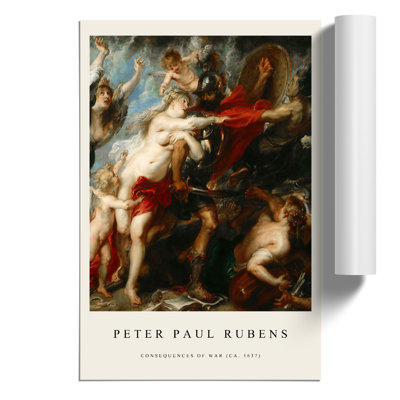 Consequences Of War by Peter Paul Rubens - No Frame Painting