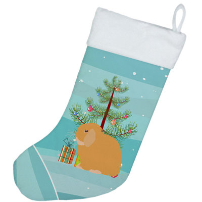 Holland Lop Rabbit Christmas Stocking
