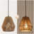 7.09 in. 2 Pack Boho Mini Rattan Pendant Light-1953159685