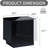 Bhhatu Highgloss Block End Table with Storage,Black-1393581407