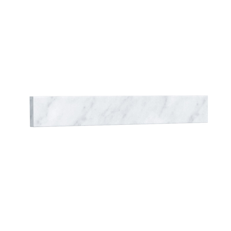 Side Splash in White Carrara Marble