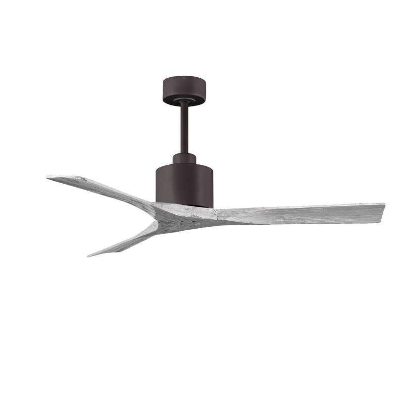 Nan Ceiling Fan In Textured Blades, Textured Bronze, Barn Wood Tone, 60"
