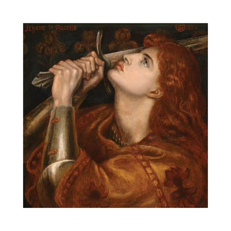 Joan Of Arc, 1882 by Dante Gabriel Charles Rossetti - Painting on Canvas, Wrapped Canvas, 45.72cm H x 45.72cm W x 3.81cm D