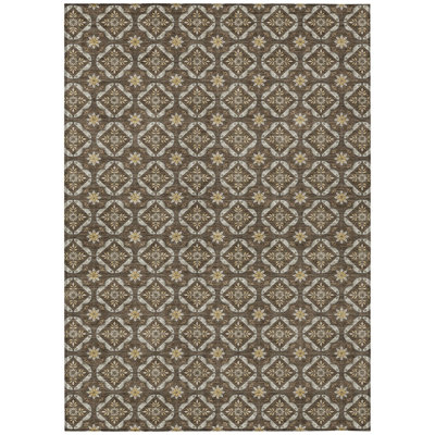 Machine Washable Indoor/Outdoor Chantille ACN2631 Geometric Rug