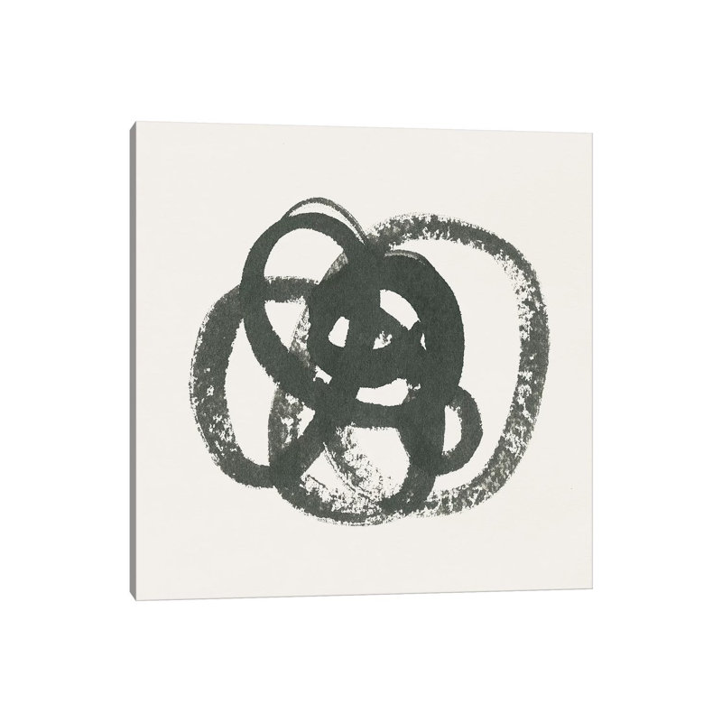Scribbly Black I by Moira Hershey - Wrapped Canvas Print, 30.48 cm H x 30.48 cm W