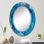 Miroir mural bleu abstrait et luxueux abstrait Art