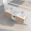 Meuble-lavabo à fermeture en douceur 60 po avec lavabo et petites tablettes de rangement-129437850