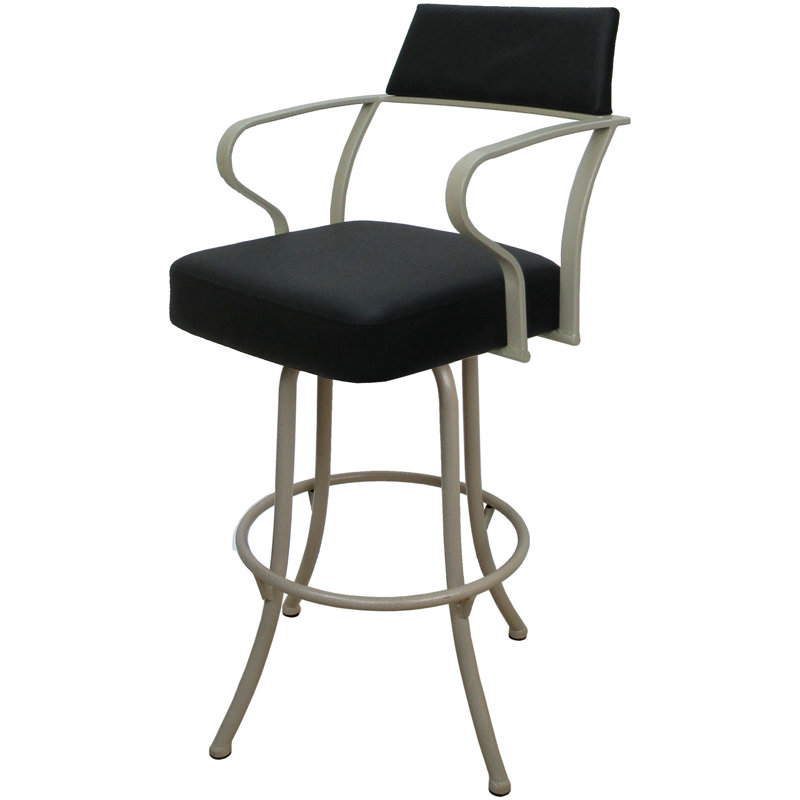 Tabouret pivotant très grand 34,00 po Jabria, Beige, Noir, noir, noir, noir