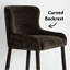 Tabouret de comptoir 26,5 po sculpté en chenille avec accoudoirs encastrés et repose-pieds dorés-883282463
