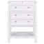 Meuble-lavabo de 24 po avec lavabo, tiroir et armoire de rangement à tablette ouverte, structure en bois massif