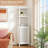 Bamboo Storage Cabinet, Freestanding Bathroom & Living Room Organizer With Door & Shelves, Large Capacity, Space Saving, Easy Assembly-263509768