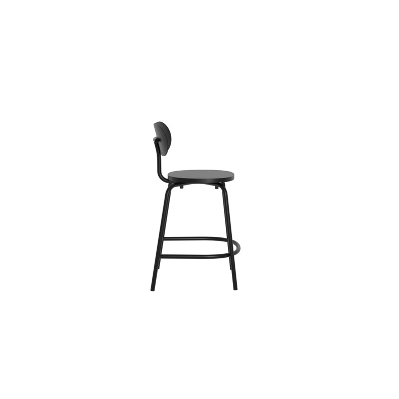 Kahmiah Counter Stool with Metal Frame, Black