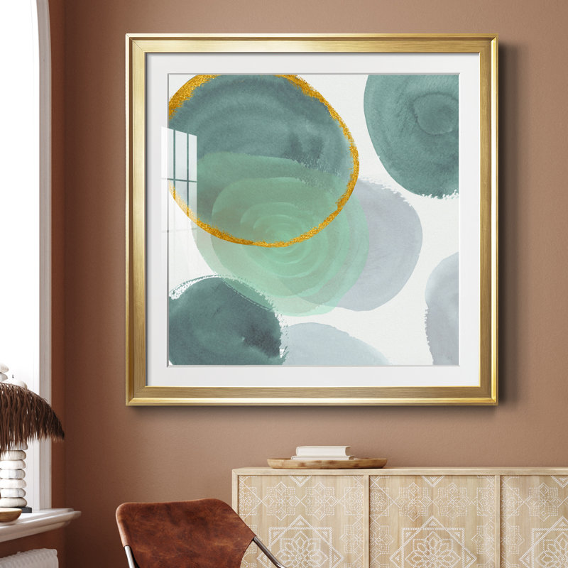 Ontario II - peinture encadrée, Doré, H 26,5 po x l 26,5 po x P 1,5 po