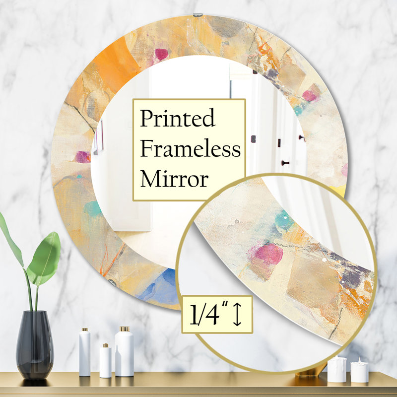 Miroir d'appoint Spring Minimalist Confetti II, H 31,5 po x l po