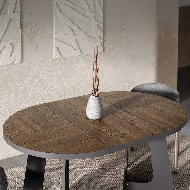 Extendable Dining Table, Dark Wood