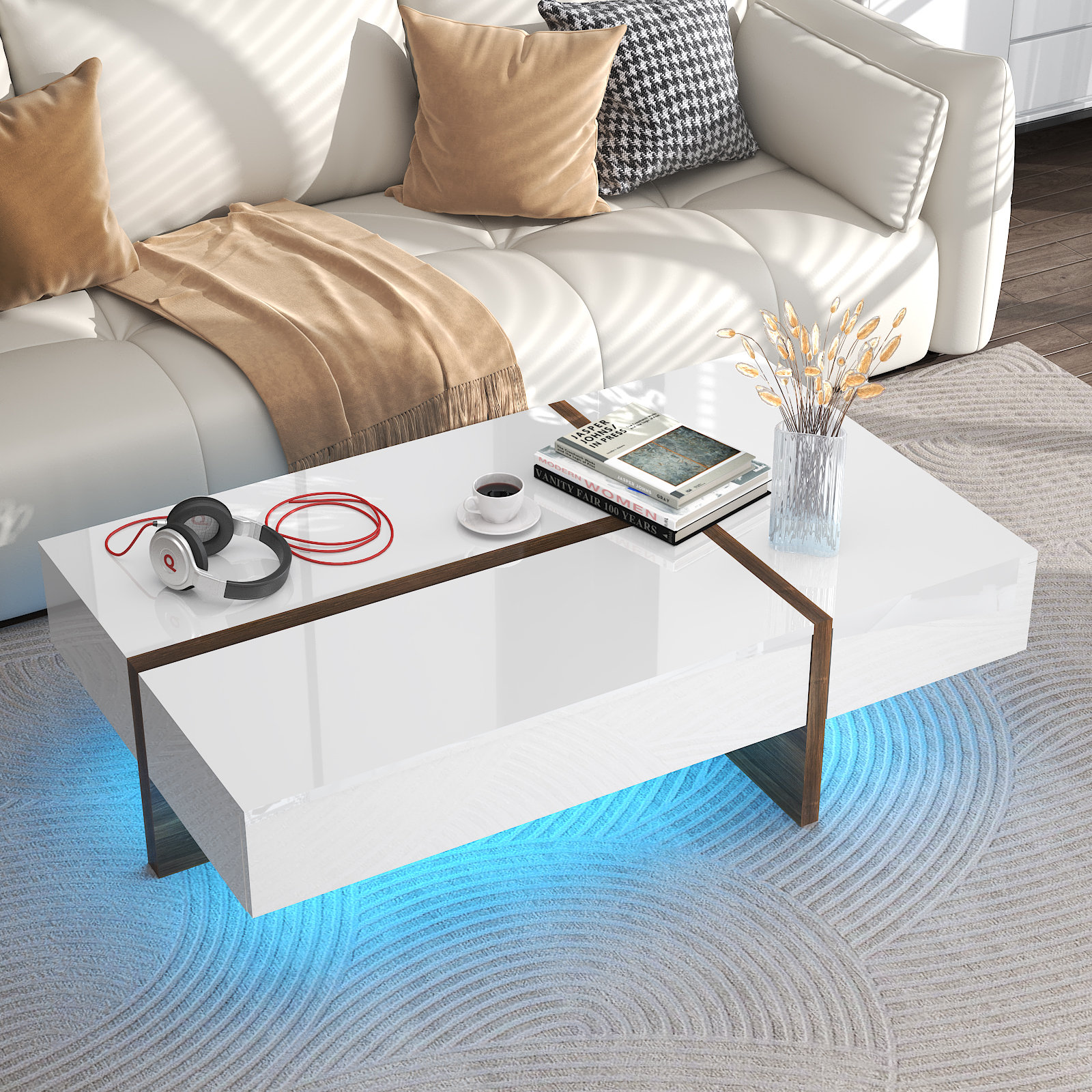 Orren Ellis Arasele Sled Coffee Table with Storage & Reviews - Wayfair ...