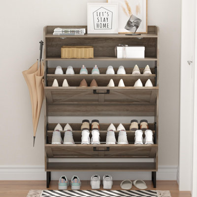 Shoe Cabinet With 2 Flip Drawers
