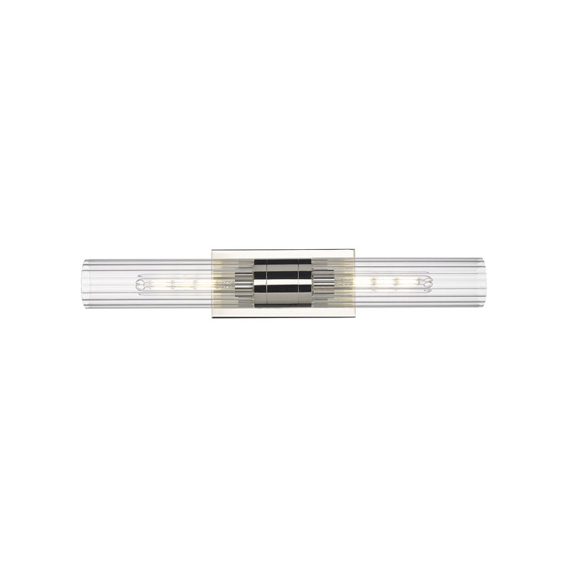Mahlik 2 - Light Dimmable Vanity Light, Clear, Polished Nickel
