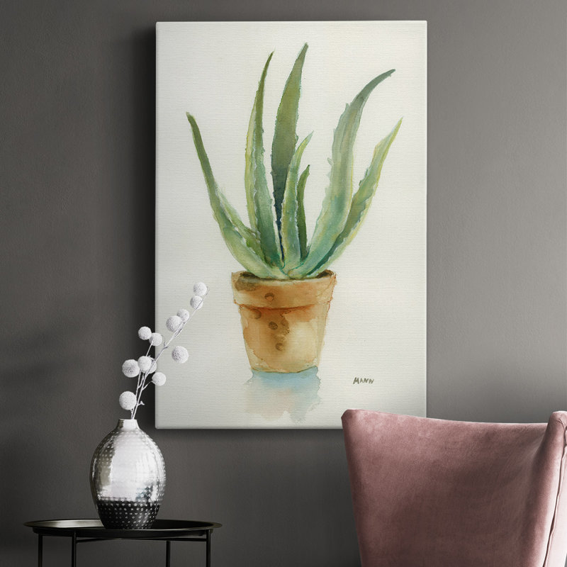 " Succulent IV " Painting Print, 36" H x 24" W x 1" D