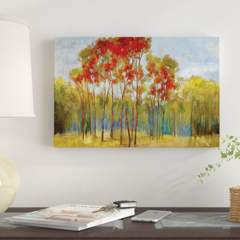 « touche de rouge », impression sur toile, H 12 po x l 18 po x P 1,5 po