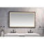 Miroir de salle de bain multifonctionnel - Smart Touch, changement de couleur, désembuage, aluminium brun, 61,37 po x 36,5 po 1,51 po, maquillage 43,15 lb avec réglage des lumières DEL, réglable,