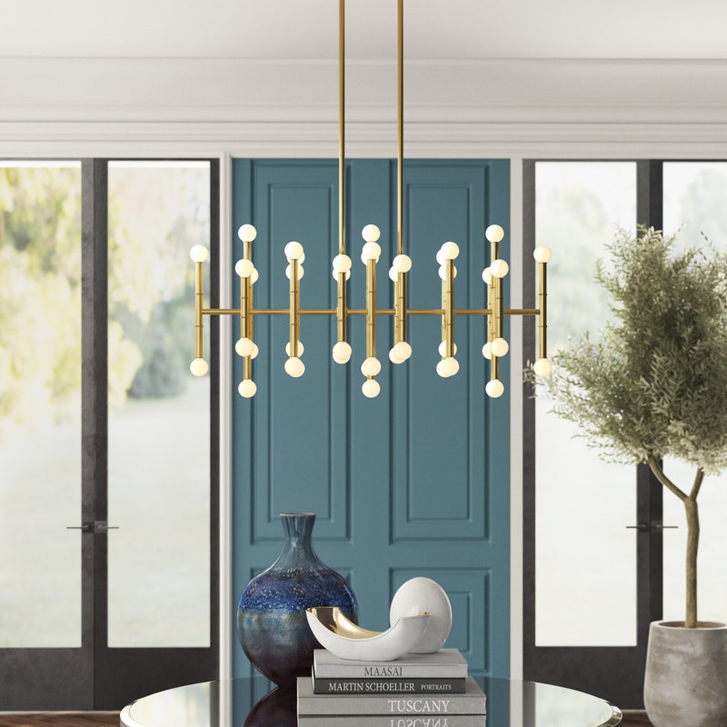 Meurice 42 - Light Chandelier, Antique Natural Brass