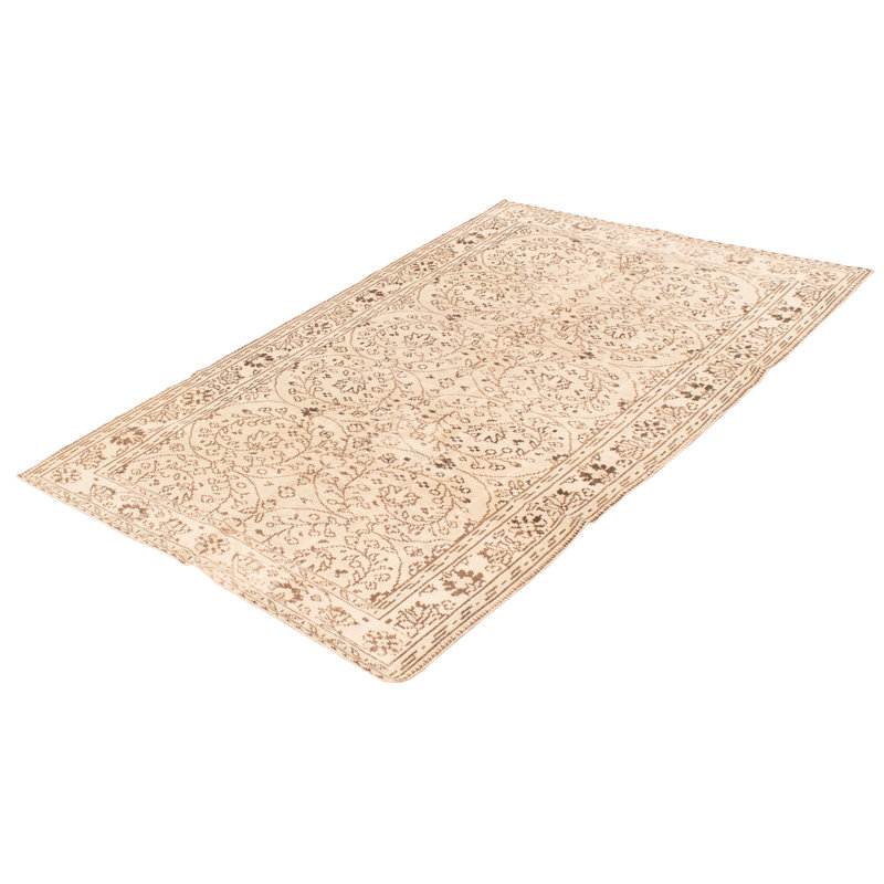 Tapis kaki clair rétro Melis 6 pi 0 po x 9 pi 2 po