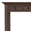 Amherst 54"W Solid Wood Transitional Writing Desk with 2 Drawers and Flip-Down Keyboard Tray-1029357457