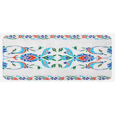 Eclectic Floral Polyester Kitchen Mat