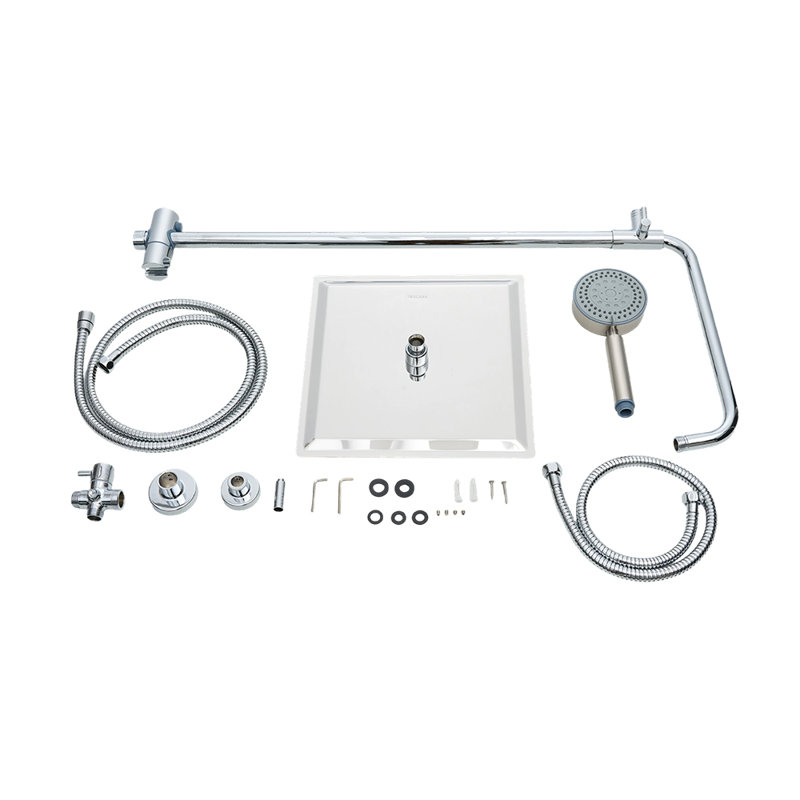 Chrome-Plated Bathroom Shower Riser Rail Kit