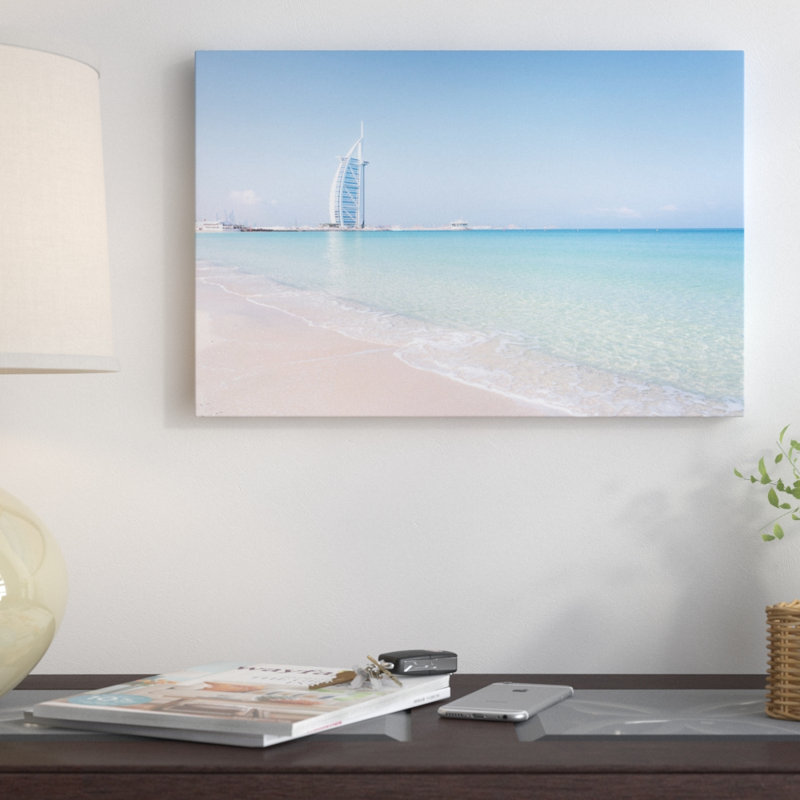 " Burj Al-Arab, Dubai, United Arab Emirates " by Matteo Colombo, 18" H x 26" W x 1.5" D, Black Framed Canvas, No Mat
