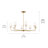 Kichler Pallas Brushed Natural Brass 8-Light Chandelier with Fabric Shades-597268139