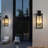 Modern Outdoor Wall Lamp - Black Metal Frame With Clear Glass, 4 E12 Sockets (bulbs Not Included)