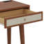 Ensemble coiffeuse en bois de style rétro avec prise de recharge, ports USB et tabouret rembourré-975447631