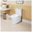 Toilette allongée blanche une pièce avec double chasse, hauteur confortable, siège à fermeture douce, certifiée CUPC et WaterSense