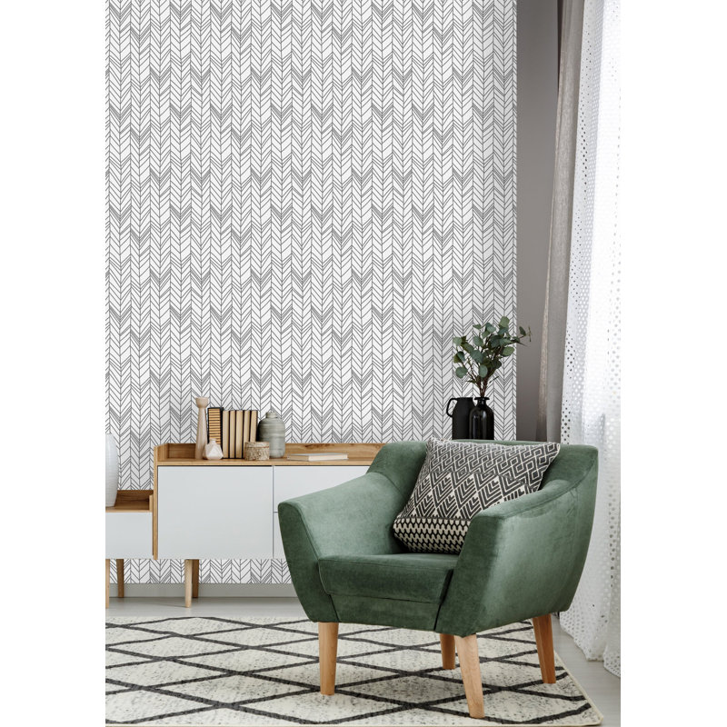 Peel & Stick Geometric Wall Mural, 25" W x 99.96" L