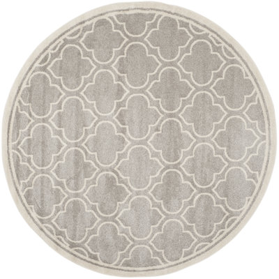 Tapis gris clair / ivoire à motif géométrique Ammundsen