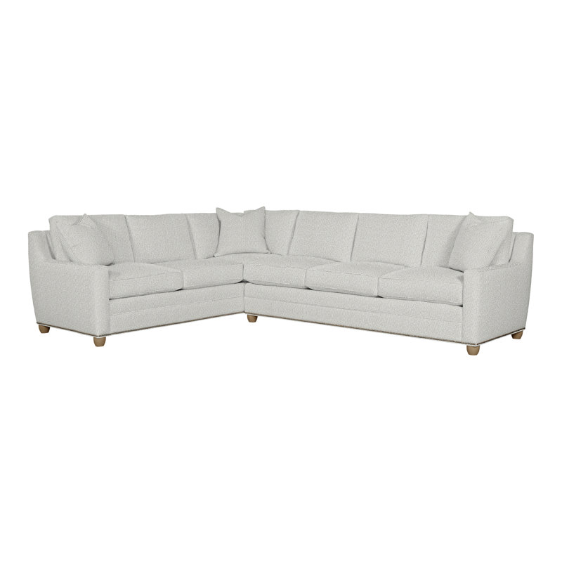 American Bungalow 2-Piece Fairgrove L-Sectional, Callaloo Cotton, Hampton, Yes